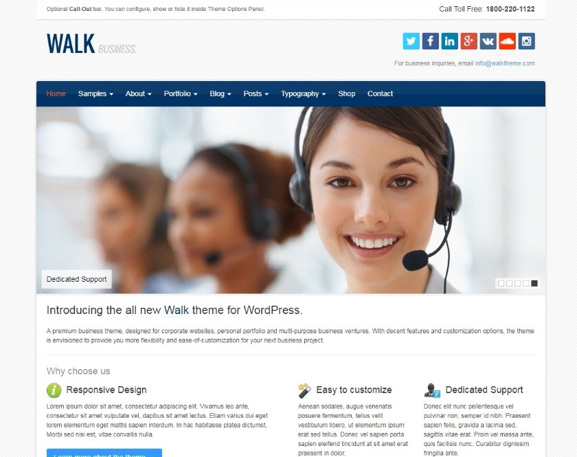 Walk Corporate Business WordPress Theme